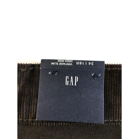 NWT Gap High Rise Vintage Slim Corduroy Pants Women’s Sz 18 Regular Brown - Picture 9 of 9